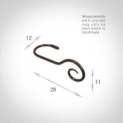 Large Bishop's Crook Holdback (Right Side) In Polished 5 Large Bishop's Crook Holdback (Right Side) In Polished -CURTAINS accessories Sale 637fpo 13