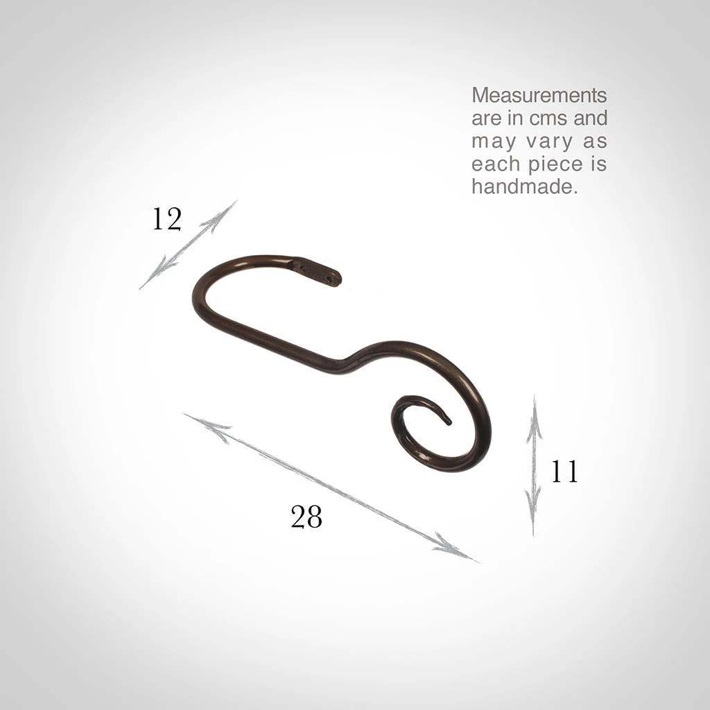 Large Bishop's Crook Holdback (Right Side) In Polished 3 Large Bishop's Crook Holdback (Right Side) In Polished - Image 3