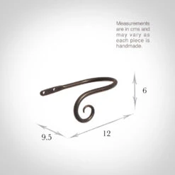 Small Crook Holdback (Left Side) In Polished -CURTAINS accessories Sale 637gglpo 13