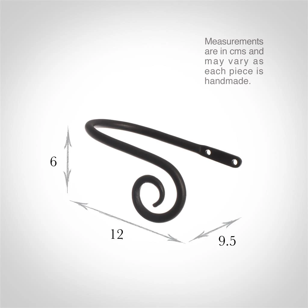 Small Crook Holdback (Right Side) In Matt Black 2 Small Crook Holdback (Right Side) In Matt Black - Image 2