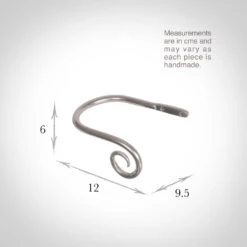 Small Crook Holdback (Right Side) In Mercury 5 Small Crook Holdback (Right Side) In Mercury -CURTAINS accessories Sale 637ggme 13