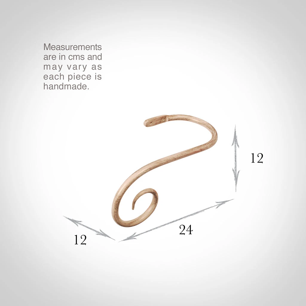 Large Crook Holdback (Left Side) In Old Ivory 3 Large Crook Holdback (Left Side) In Old Ivory - Image 3
