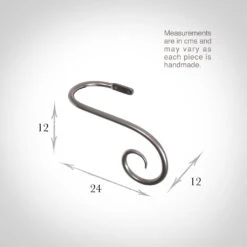 Large Crook Holdback (Right Side) In Mercury -CURTAINS accessories Sale 637gme 13