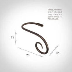 Large Crook Holdback (Right Side) In Polished -CURTAINS accessories Sale 637gpo 13