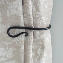 Small Shepherd's Crook Holdback (Left Side) In Matt Black -CURTAINS accessories Sale 637jjlmb 12 1