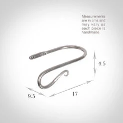 Small Shepherd's Crook Holdback (Left Side) In Mercury -CURTAINS accessories Sale 637jjlme 13