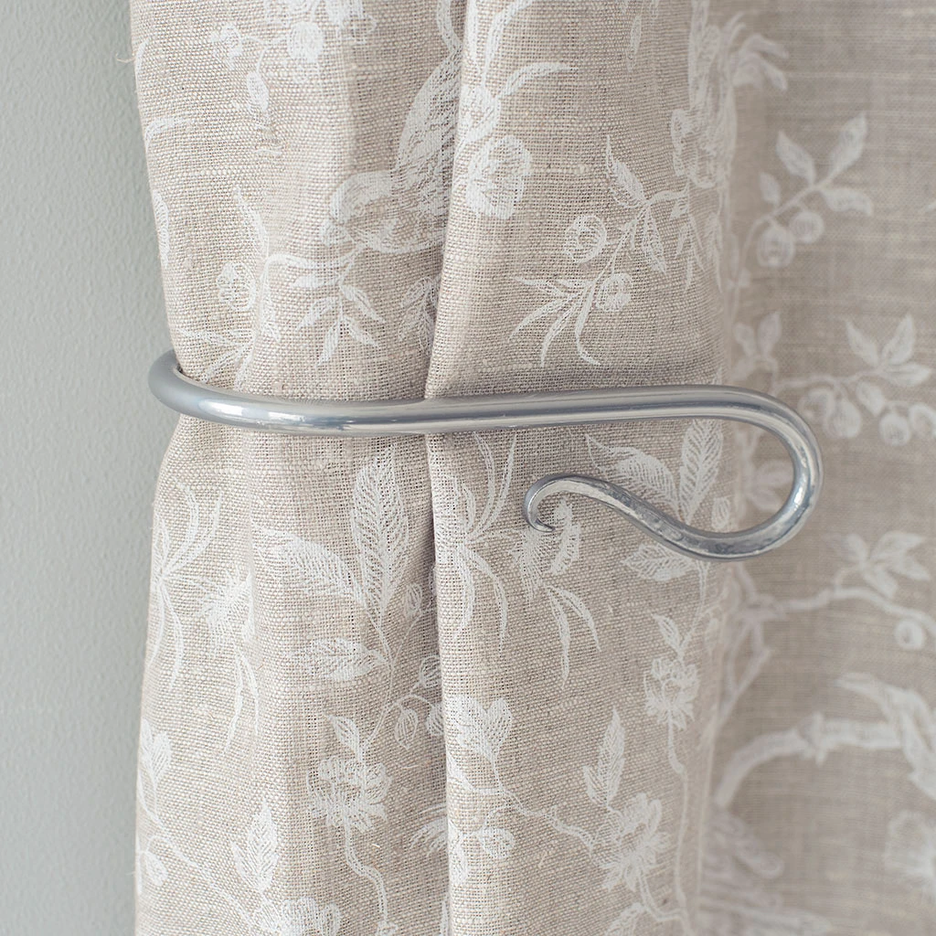 Small Shepherd's Crook Holdback (Right Side) In Mercury 2 Small Shepherd's Crook Holdback (Right Side) In Mercury - Image 2