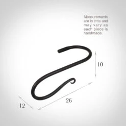 Large Shepherd's Crook Holdback (Left Side) In Matt Black 6 Large Shepherd's Crook Holdback (Left Side) In Matt Black -CURTAINS accessories Sale 637jlmb 13