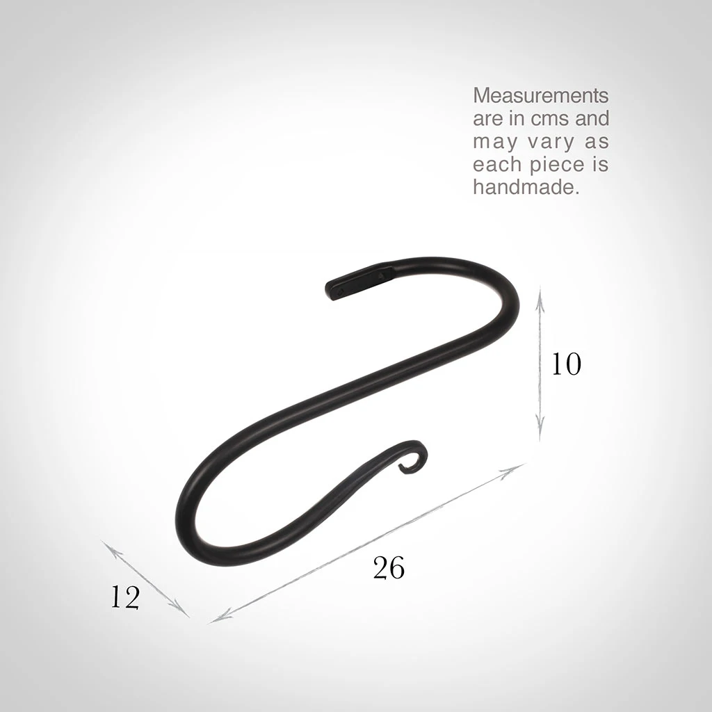 Large Shepherd's Crook Holdback (Left Side) In Matt Black 3 Large Shepherd's Crook Holdback (Left Side) In Matt Black - Image 3