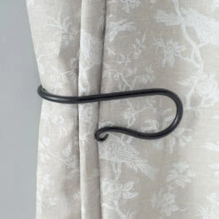 Large Shepherd's Crook Holdback (Right Side) In Matt Black 7 Large Shepherd's Crook Holdback (Right Side) In Matt Black -CURTAINS accessories Sale 637jmb 12 1