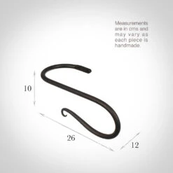 Large Shepherd's Crook Holdback (Right Side) In Matt Black 6 Large Shepherd's Crook Holdback (Right Side) In Matt Black -CURTAINS accessories Sale 637jmb 13