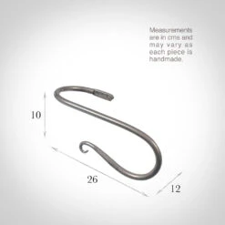 Large Shepherd's Crook Holdback (Right Side) In Polished -CURTAINS accessories Sale 637jpo 13