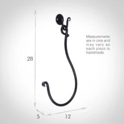 Small Swing Holdback (12cm Embrace) In Matt Black -CURTAINS accessories Sale 637kkmb 13