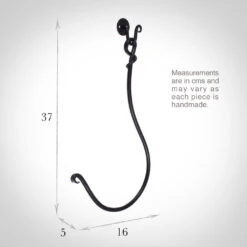 Large Swing Holdback (16cm Embrace) In Matt Black -CURTAINS accessories Sale 637kmb 13