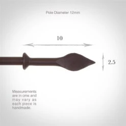 12mm Spear Finial In Beeswax 6 12mm Spear Finial In Beeswax -CURTAINS accessories Sale 643bw 3