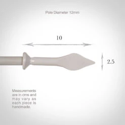 12mm Spear Finial In Clay 6 12mm Spear Finial In Clay -CURTAINS accessories Sale 643cl 13