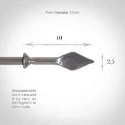 12mm Spear Finial In Mercury 6 12mm Spear Finial In Mercury -CURTAINS accessories Sale 643me 13