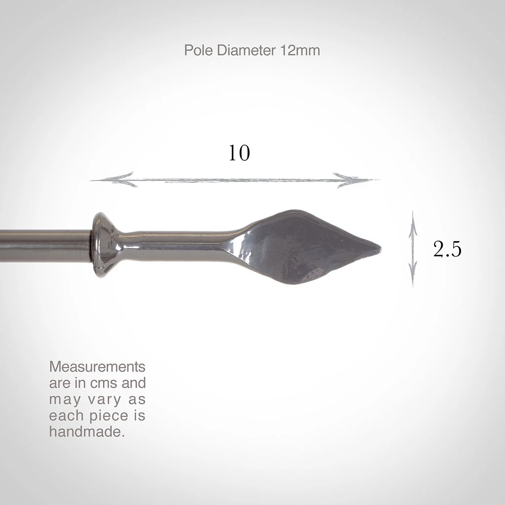 12mm Spear Finial In Mercury 3 12mm Spear Finial In Mercury - Image 3