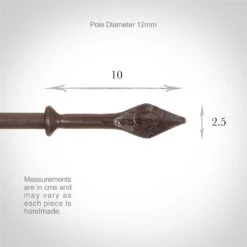 12mm Spear Finial In Polished -CURTAINS accessories Sale 643po 3