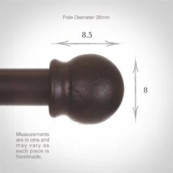 38mm Cannonball Finial In Beeswax -CURTAINS accessories Sale 646bw 3