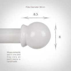 38mm Cannonball Finial In Clay -CURTAINS accessories Sale 646cl 13