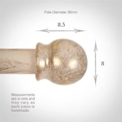 38mm Cannonball Finial In Old Ivory -CURTAINS accessories Sale 646oi 3