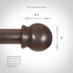 38mm Cannonball Finial In Polished -CURTAINS accessories Sale 646po 3