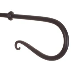 12mm Shepherd's Crook Finial In Matt Black -CURTAINS accessories Sale 680mb 2