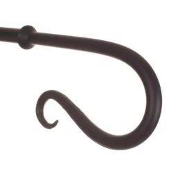 20mm Shepherd's Crook Finial In Matt Black -CURTAINS accessories Sale 681mb 2