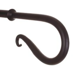 25mm Shepherd's Crook Finial In Matt Black -CURTAINS accessories Sale 682mb 2