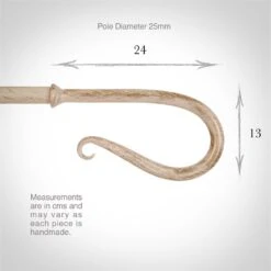 25mm Shepherd's Crook Finial In Old Ivory -CURTAINS accessories Sale 682oi 3