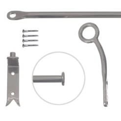 12mm Self-Closing Button Portiere In Mercury -CURTAINS accessories Sale 686ame 20