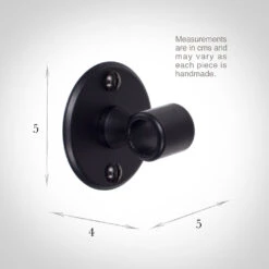 12mm Sleeve Bracket Finished In Matt Black -CURTAINS accessories Sale 686mb 13
