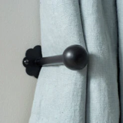 Draper's Cannonball Holdback In Matt Black -CURTAINS accessories Sale 691bmb 12 1