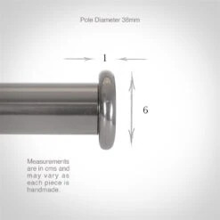 38mm Button Finial In Mercury -CURTAINS accessories Sale 693me 3