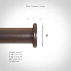 38mm Button Finial In Polished -CURTAINS accessories Sale 693po 3