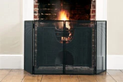 Oxford Hinged Fireguard In Matt Black -CURTAINS accessories Sale 7025mb 30