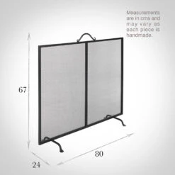 Hereford Fireguard In Matt Black -CURTAINS accessories Sale 714mb 13