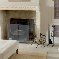 Hereford Fireguard In Matt Black -CURTAINS accessories Sale 714mb 30