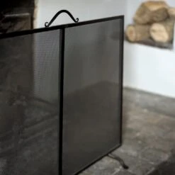 Hereford Fireguard In Matt Black -CURTAINS accessories Sale 714mb 31