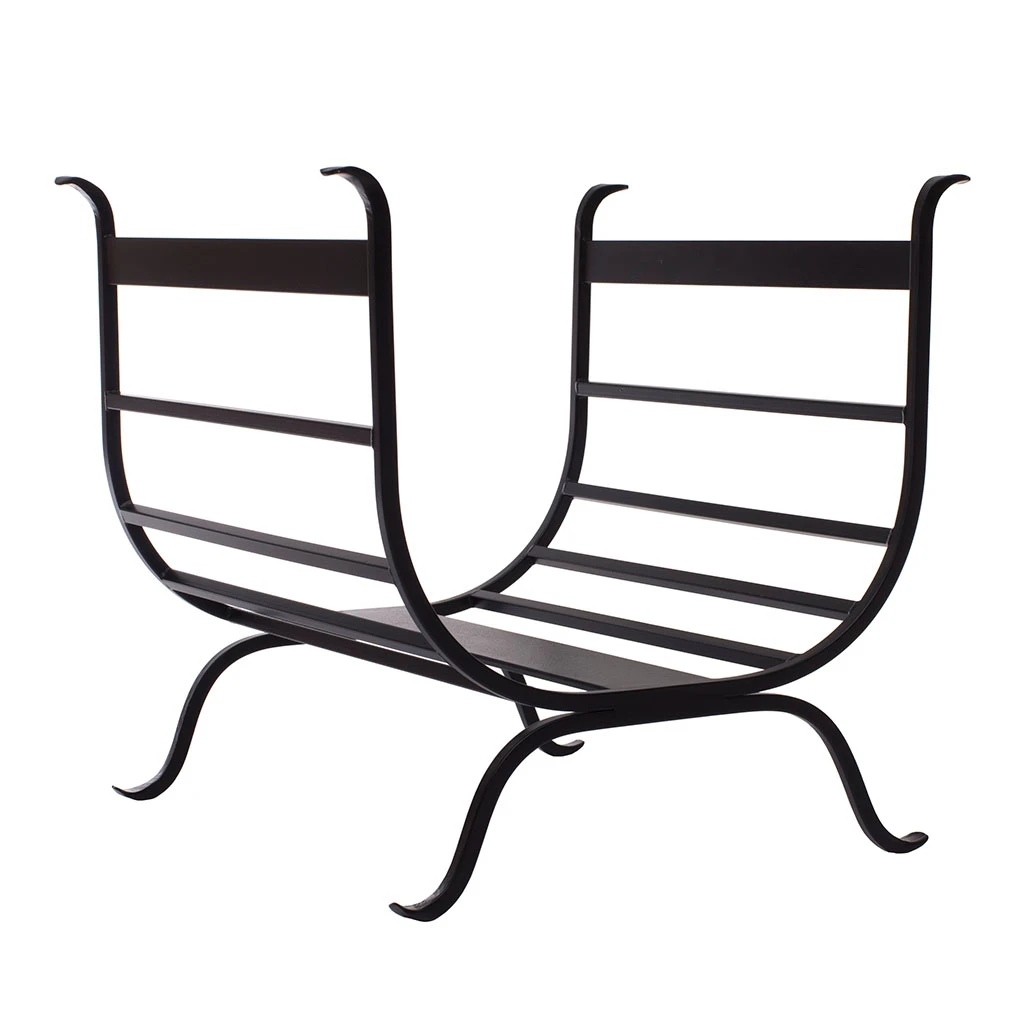 Chappel Log Basket In Matt Black 2 Chappel Log Basket In Matt Black - Image 2