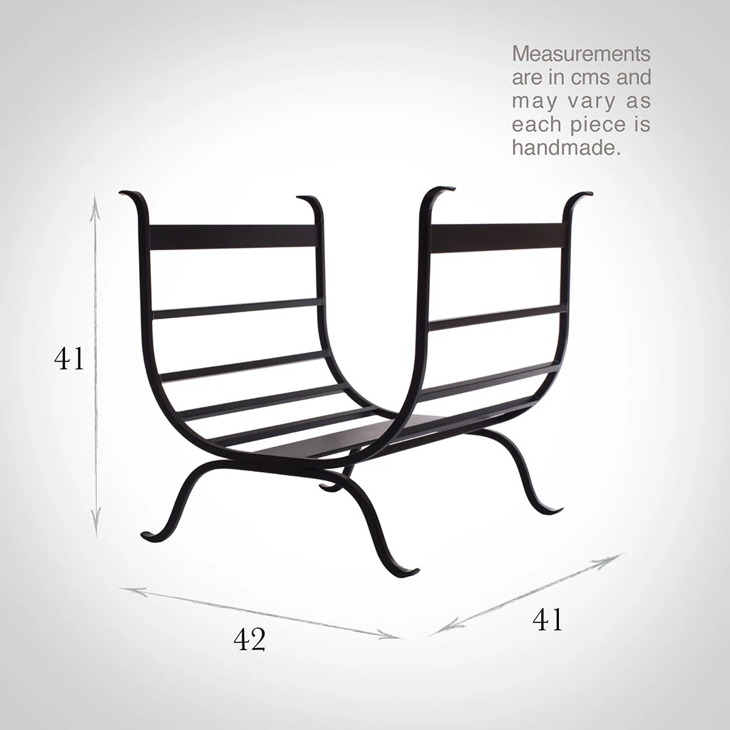 Chappel Log Basket In Matt Black 3 Chappel Log Basket In Matt Black - Image 3