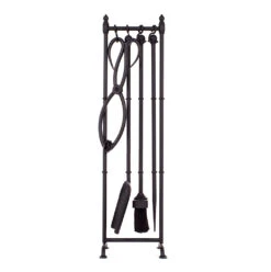 Elmsett Companion Set With Ball Handles,Matt Black