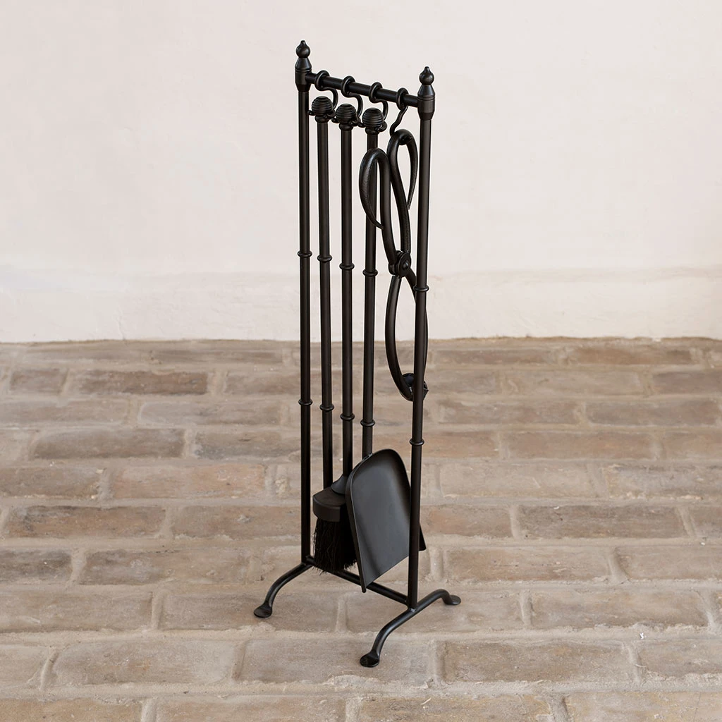 Elmsett Companion Set With Ball Handles,Matt Black 2 Elmsett Companion Set With Ball Handles,Matt Black - Image 2