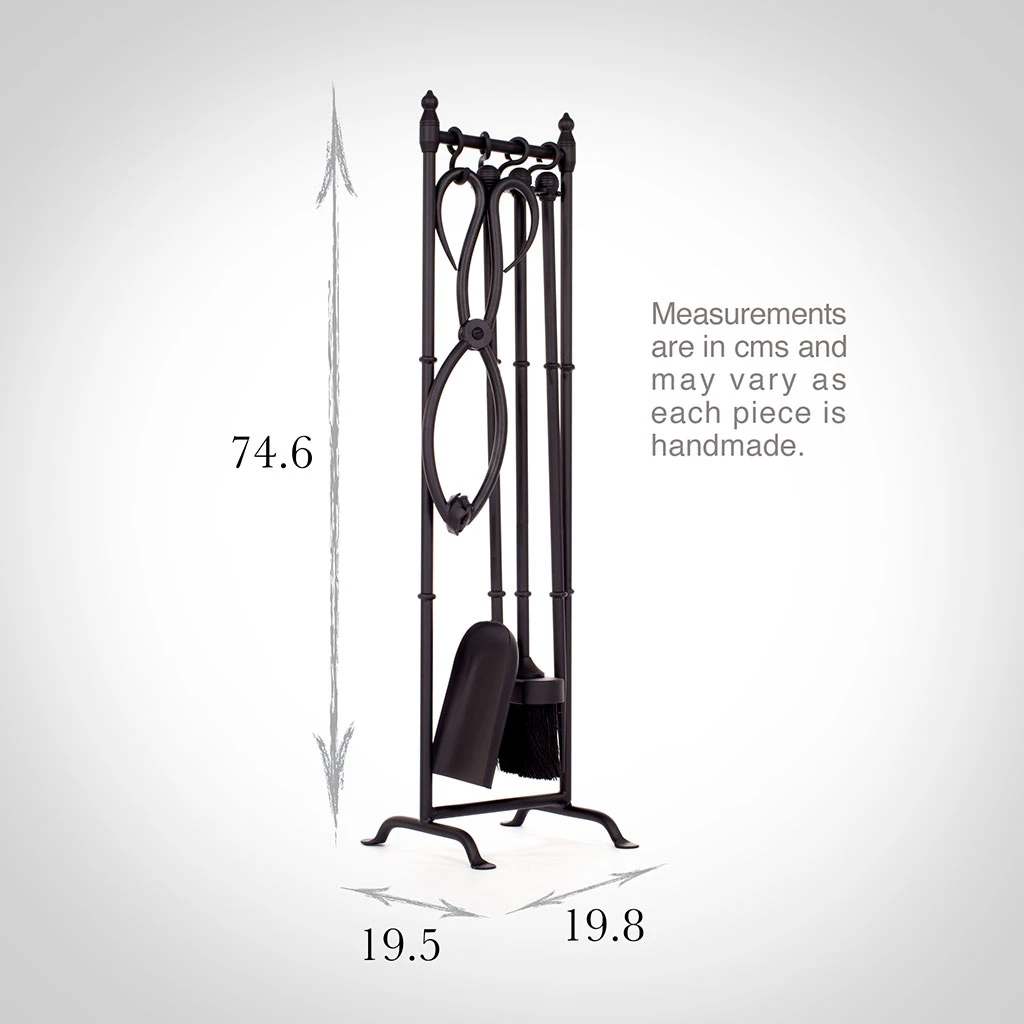 Elmsett Companion Set With Ball Handles,Matt Black 3 Elmsett Companion Set With Ball Handles,Matt Black - Image 3