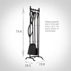 Portland Companion Set In Matt Black (With Stand) -CURTAINS accessories Sale 7404bmb 3