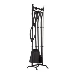 Portland Companion Set In Matt Black (With Stand) -CURTAINS accessories Sale 7404bmb 5