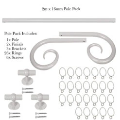 2m 16mm Crook Pack In Clay 7 2m 16mm Crook Pack In Clay -CURTAINS accessories Sale 803cl 20