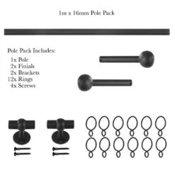 1m 16mm Cannonball Pack In Beeswax -CURTAINS accessories Sale 813bw 20