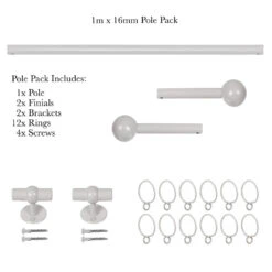 1m 16mm Cannonball Pack In Clay -CURTAINS accessories Sale 813cl 20